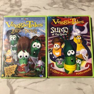 Lot of 2 DVD VeggieTales Lord Of The Beans & Sumo Of The Opera